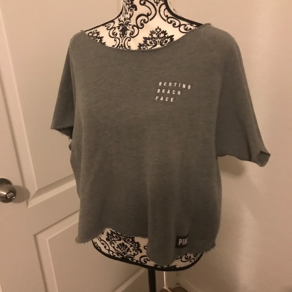 VS Pink fleece Crop Top